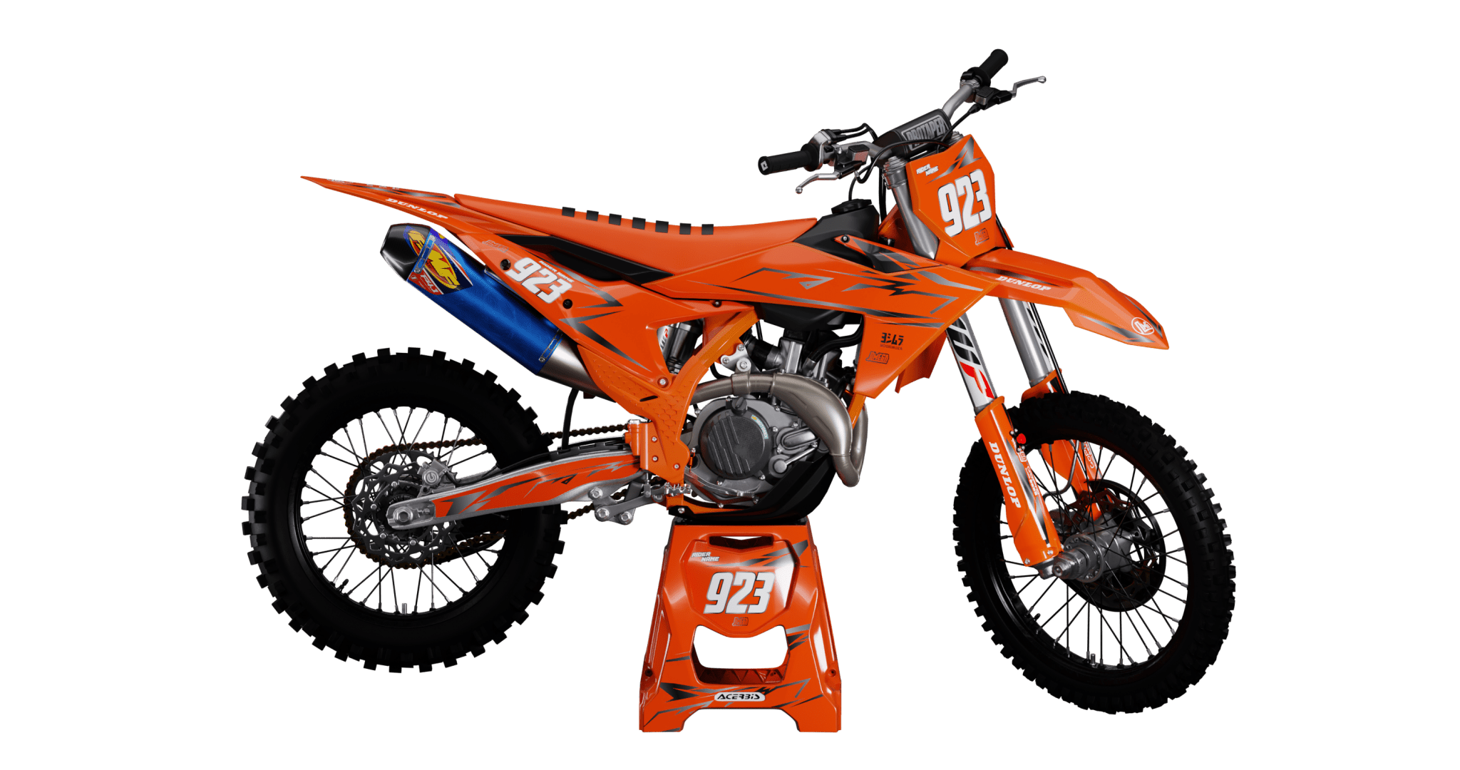 Orange Metal Graphics Kit | Omega Moto Graphics