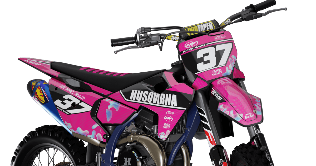 Pink Gum Graphics Kit | Motocross Decals – Omega Moto Graphics