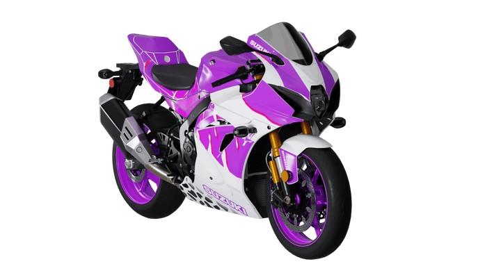 Purple 90s Bike Graphics Kit