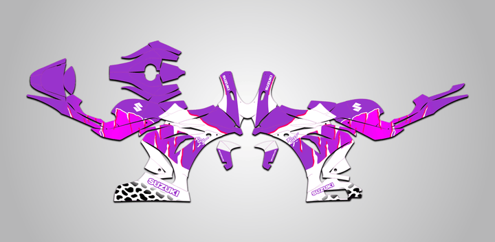 Purple 90s Bike Graphics Kit