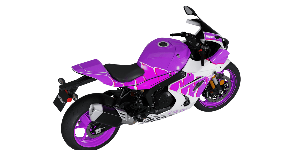 Purple 90s Bike Graphics Kit