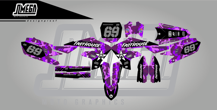 Purple Camo Graphics kit