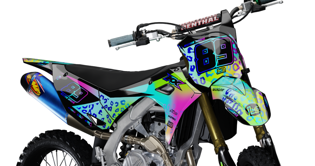 Rainbow Leopard Graphics Kit