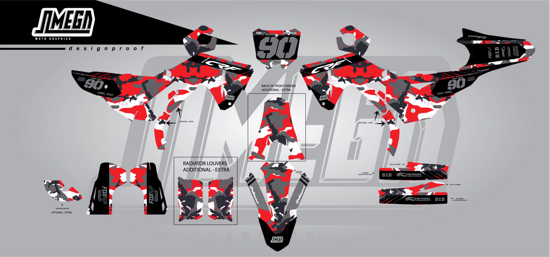 Red Camo Graphics Kit
