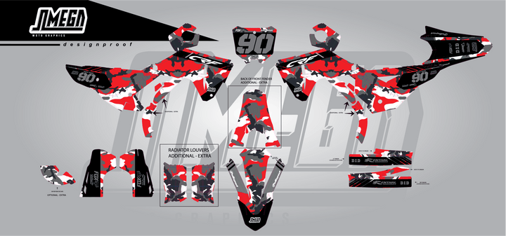 Red Camo Graphics Kit