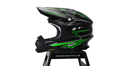 Green Lines Helmet Graphics