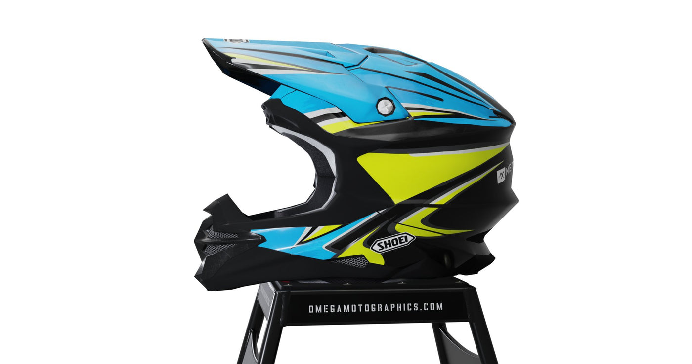 Light Blue Helmet Graphics