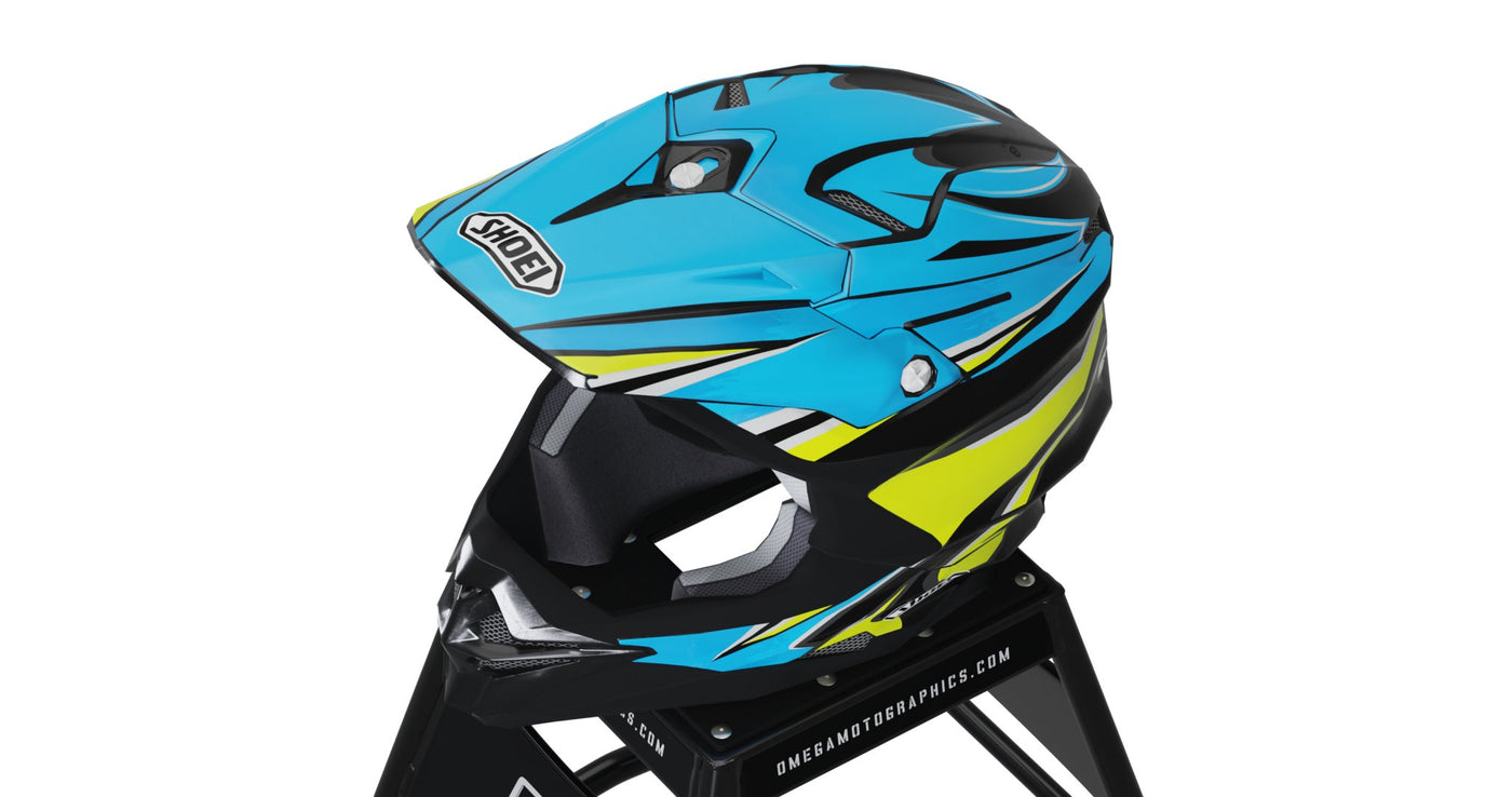 Light Blue Helmet Graphics