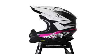 Pink Lines Helmet Graphics