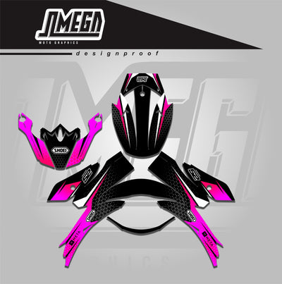 Pink Touch Helmet Graphics