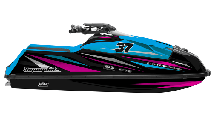 Blue Blaze Jet Ski Graphics Kit