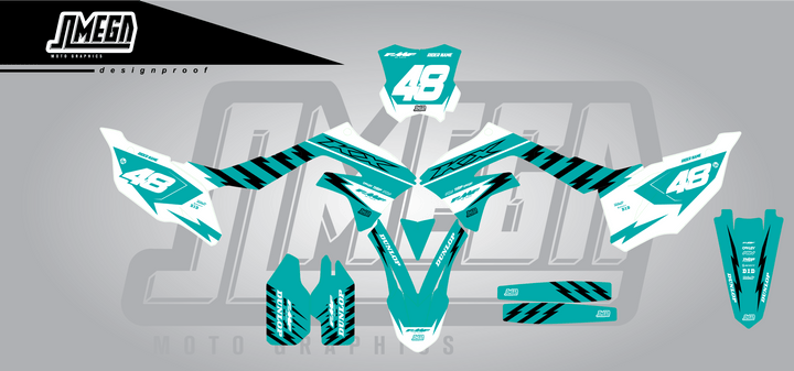 Teal Voltage Graphics kit