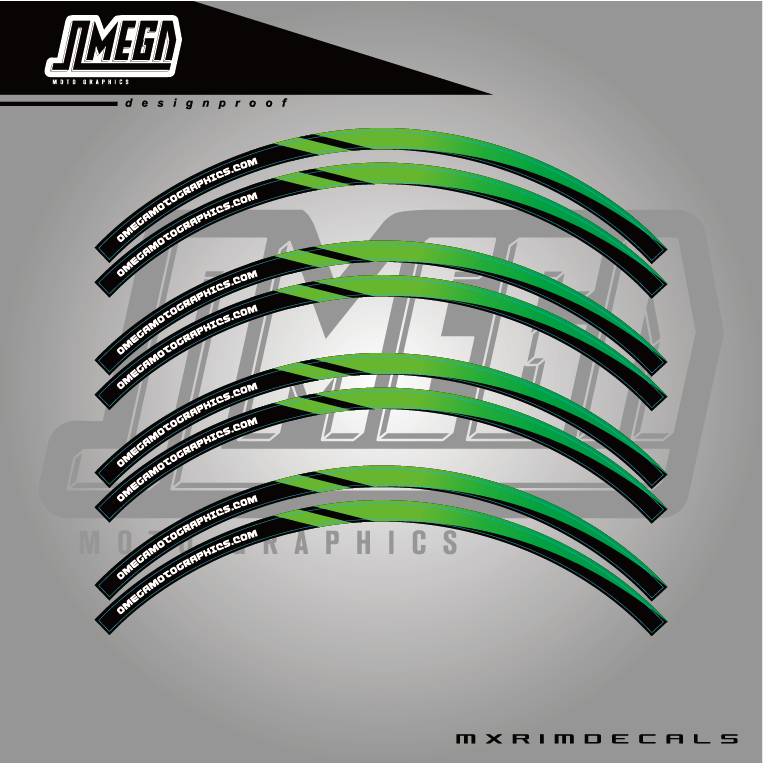 Green Rim Stickers - Design 1