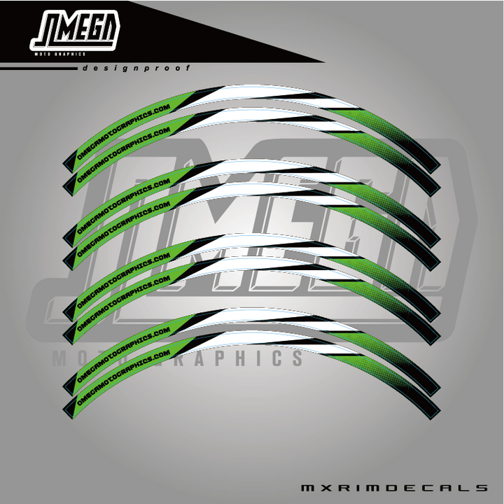 Green Rim Stickers - Design 2