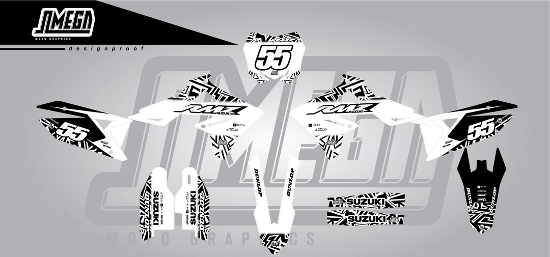 Suzuki White Radix Graphics Kit