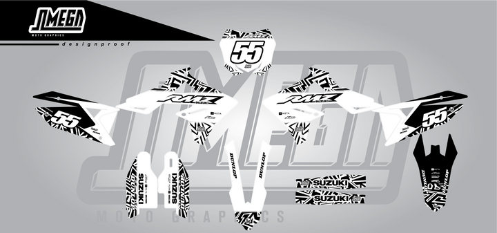 Suzuki White Radix Graphics Kit