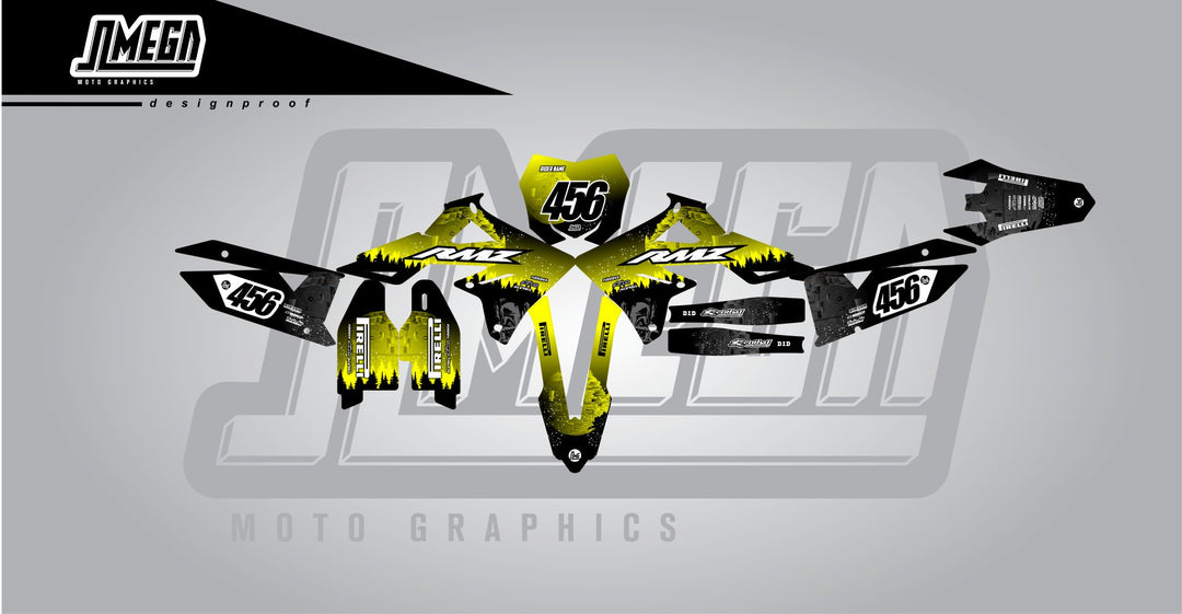 Yellow Death Star Graphics Kit