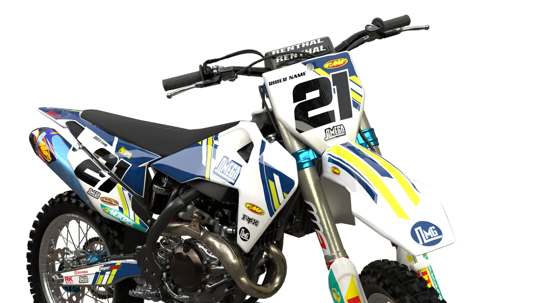 Factory Racing Husky Husky Blue Factory Graphics Kit | Dirt Bike Decals – Omega Moto Graphics