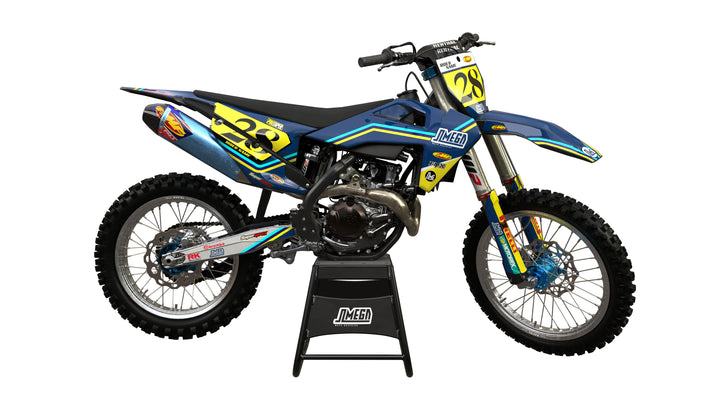 Husky Blue Retro Graphics Kit