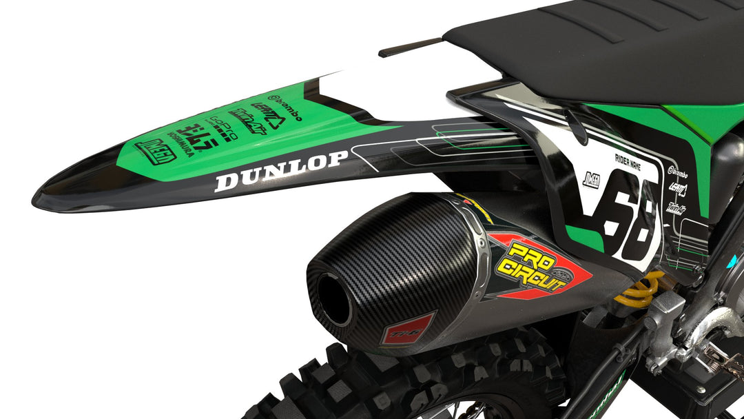 kawasaki kx kxf green and grey graphics kit