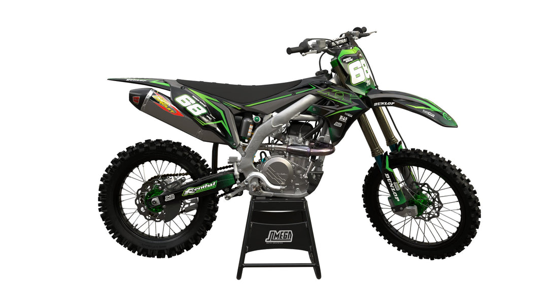kawasaki kx kxf green rocket graphics kit