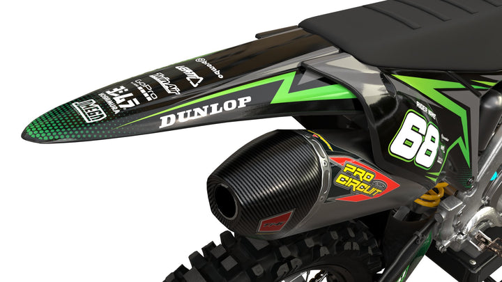 kawasaki kx kxf green rocket graphics kit