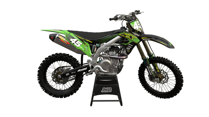 kawasaki kx kxf green and yellow graphics kit