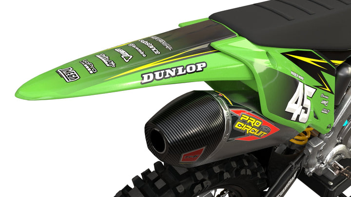 kawasaki kx kxf green and yellow graphics kit