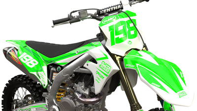 kawasaki kx125 kx250 kxf250 ksf450 true green graphics kit