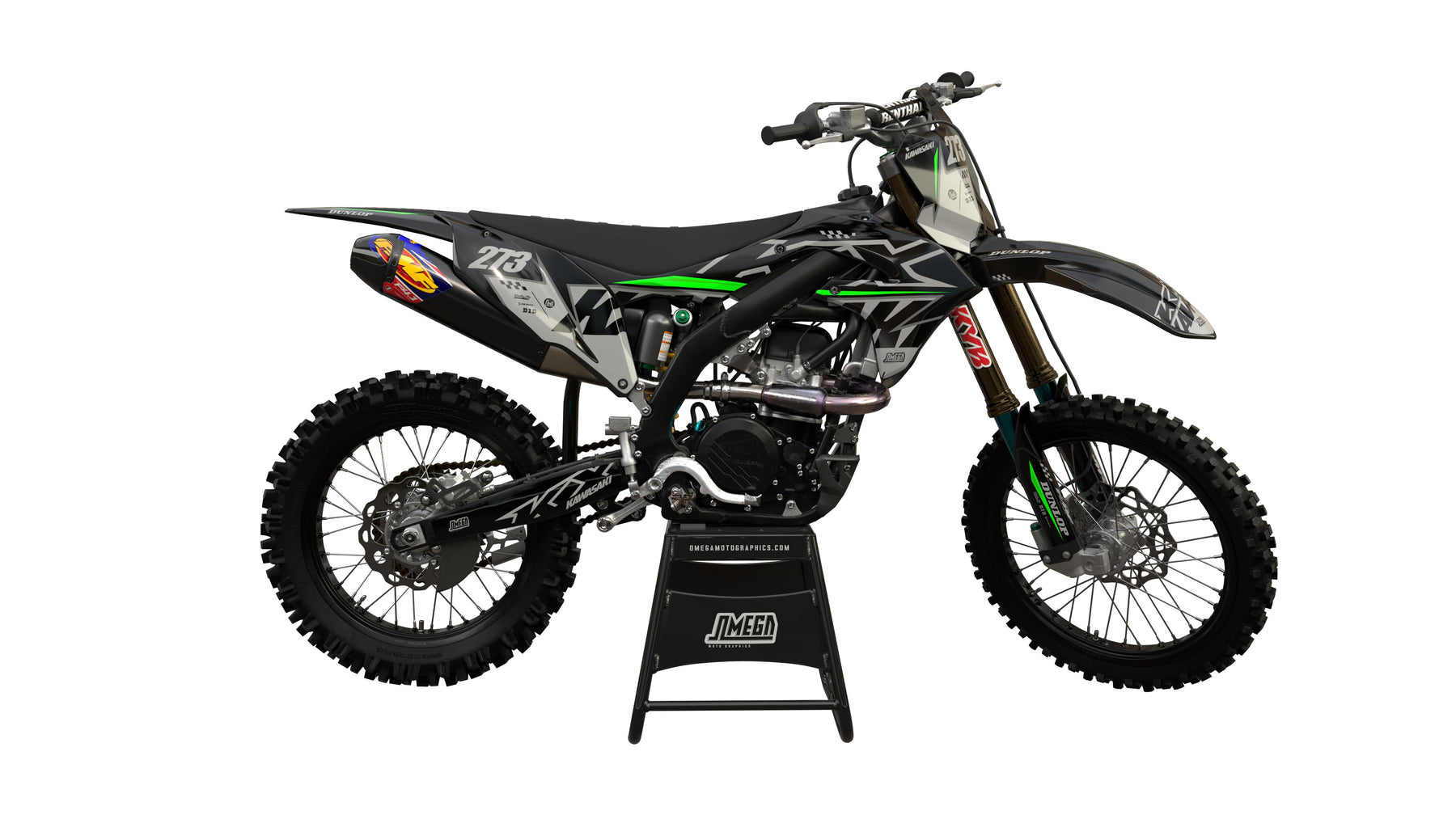 Trendy Fun Graphics Now Kawasaki KX KXF 250 450 Grey Concept Graphics kit – Omega Moto Graphics