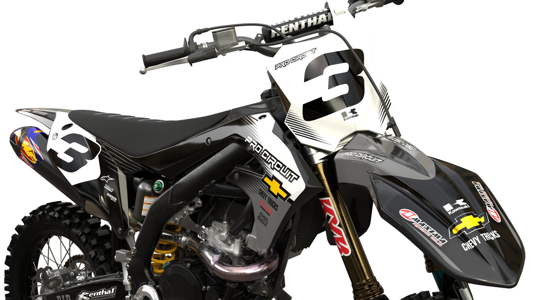 Kawasaki Grey Retro Graphics kit