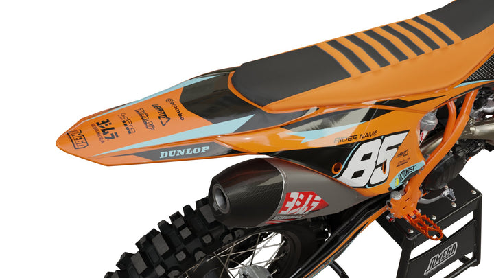 ktm orange and blue graphics kit