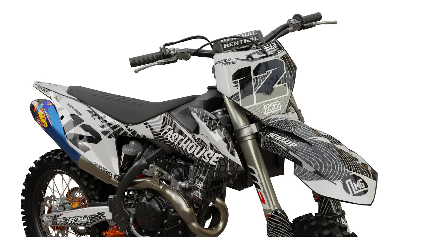 KTM SX EXC Black/Grey Concept Graphics Kit | Omega Moto Graphics