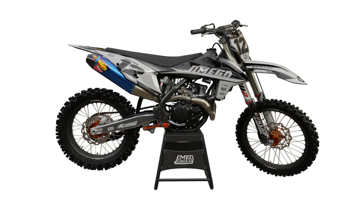 ktm black/gray factory flow graphics kit