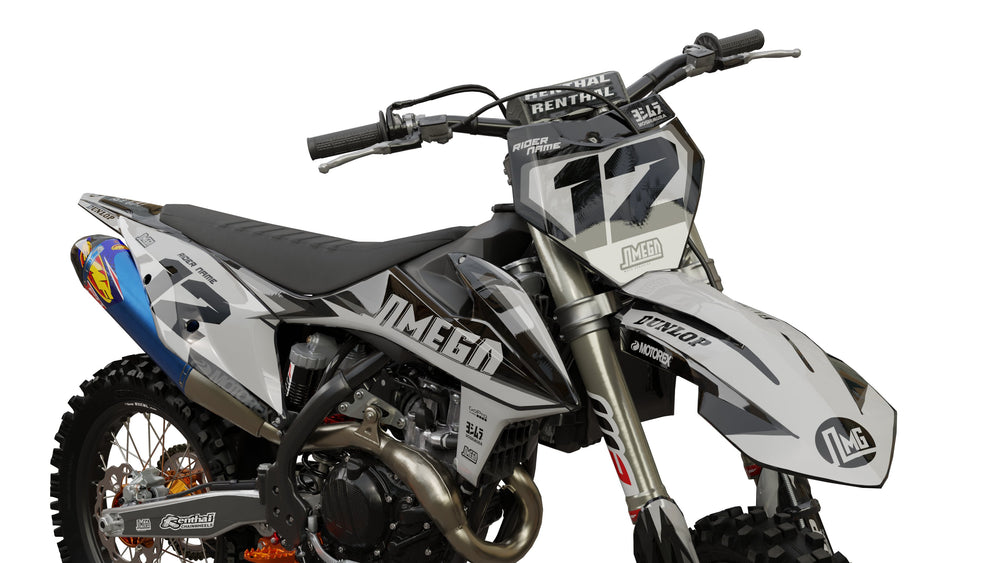 ktm black/gray factory flow graphics kit