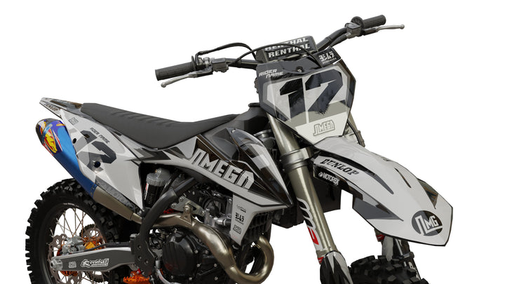 ktm black/gray factory flow graphics kit