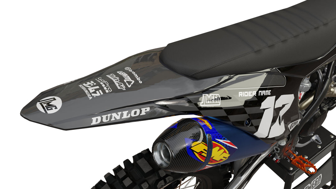 ktm black/gray retro flow graphics kit