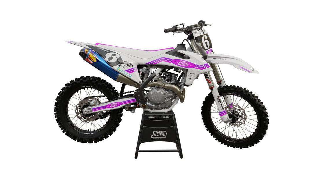 White and Pink Retro Graphics Kit