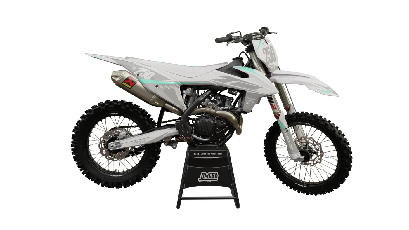 White Graphics Kit KTM SX EXC White Factory Graphics Kit | Omega Moto Graphics