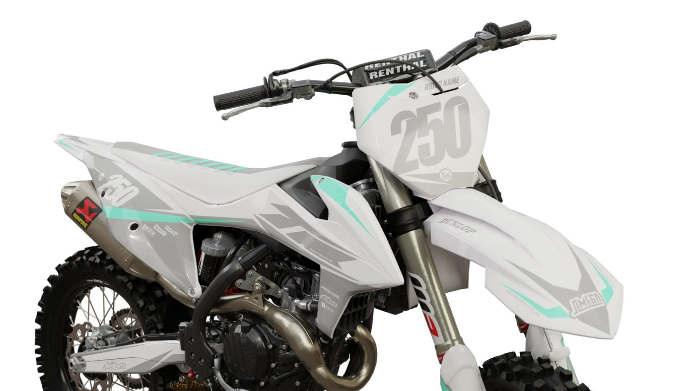 White Graphics Kit KTM SX EXC White Factory Graphics Kit | Omega Moto Graphics