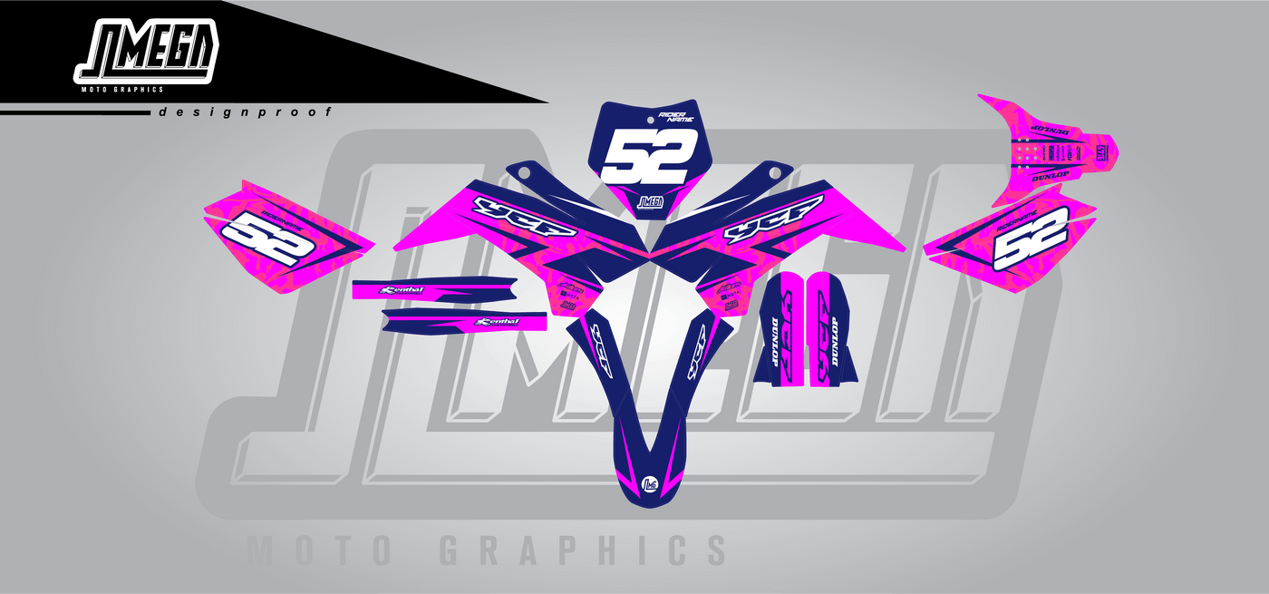 YCF Pink and Blue Graphics Kit