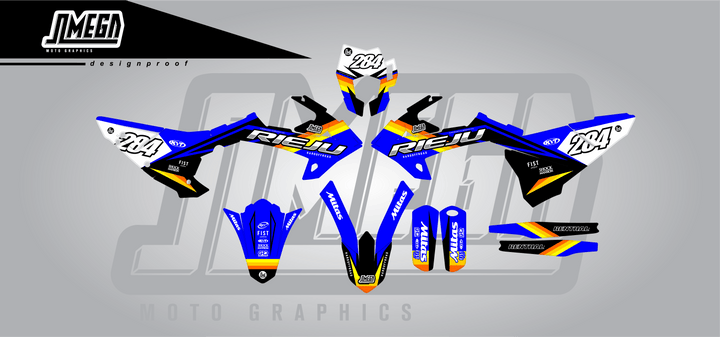 Rieju Chrome Blue Crazy Cool Graphics Kit