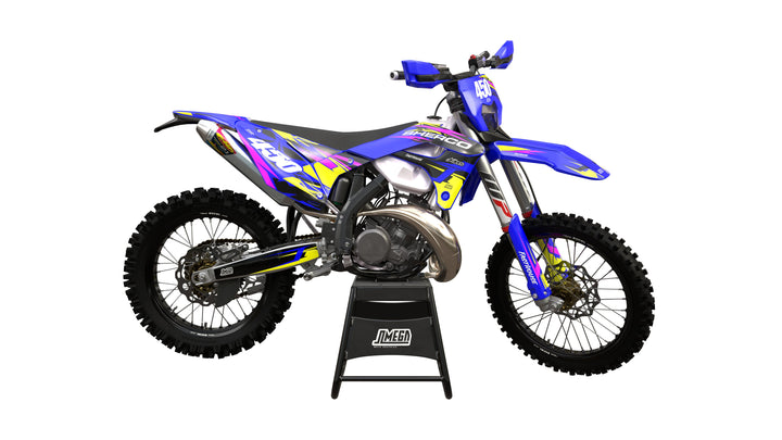 sherco se sef blue rise and shine graphics kit