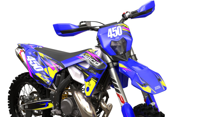 sherco se sef blue rise and shine graphics kit