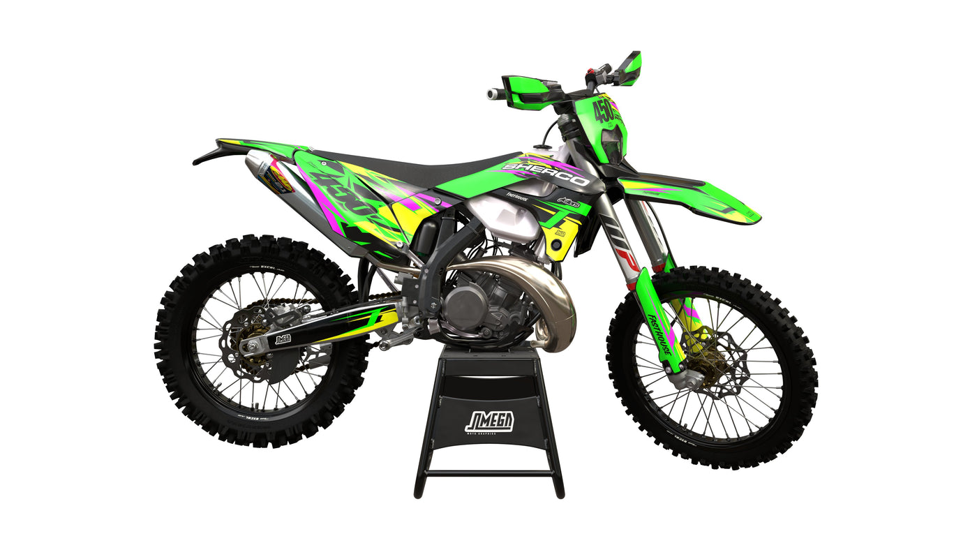 sherco se sef green rise and shine graphics kit