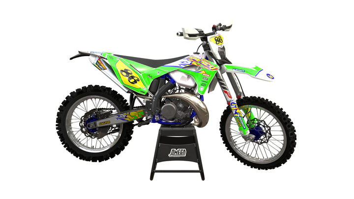 Sherco Green Retro Graphics Kit