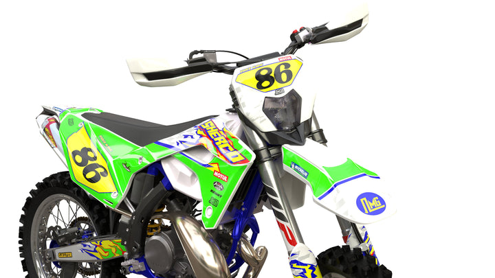 Sherco Green Retro Graphics Kit