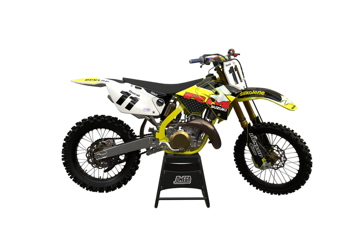 1990 Suzuki RM250 'Slingshot' Shroud Decal Graphics Kit - Oracal Vinyl, Glossy Finish (Made In USA)
