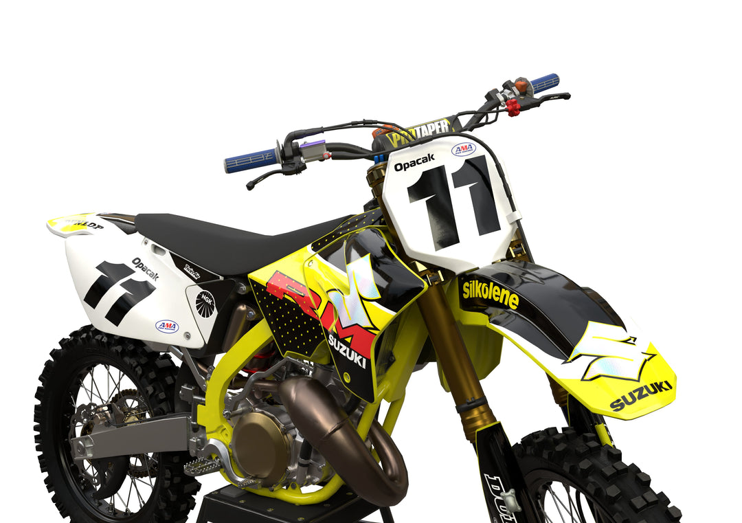 suzuki rm125 rm250 90's shiny graphics kit