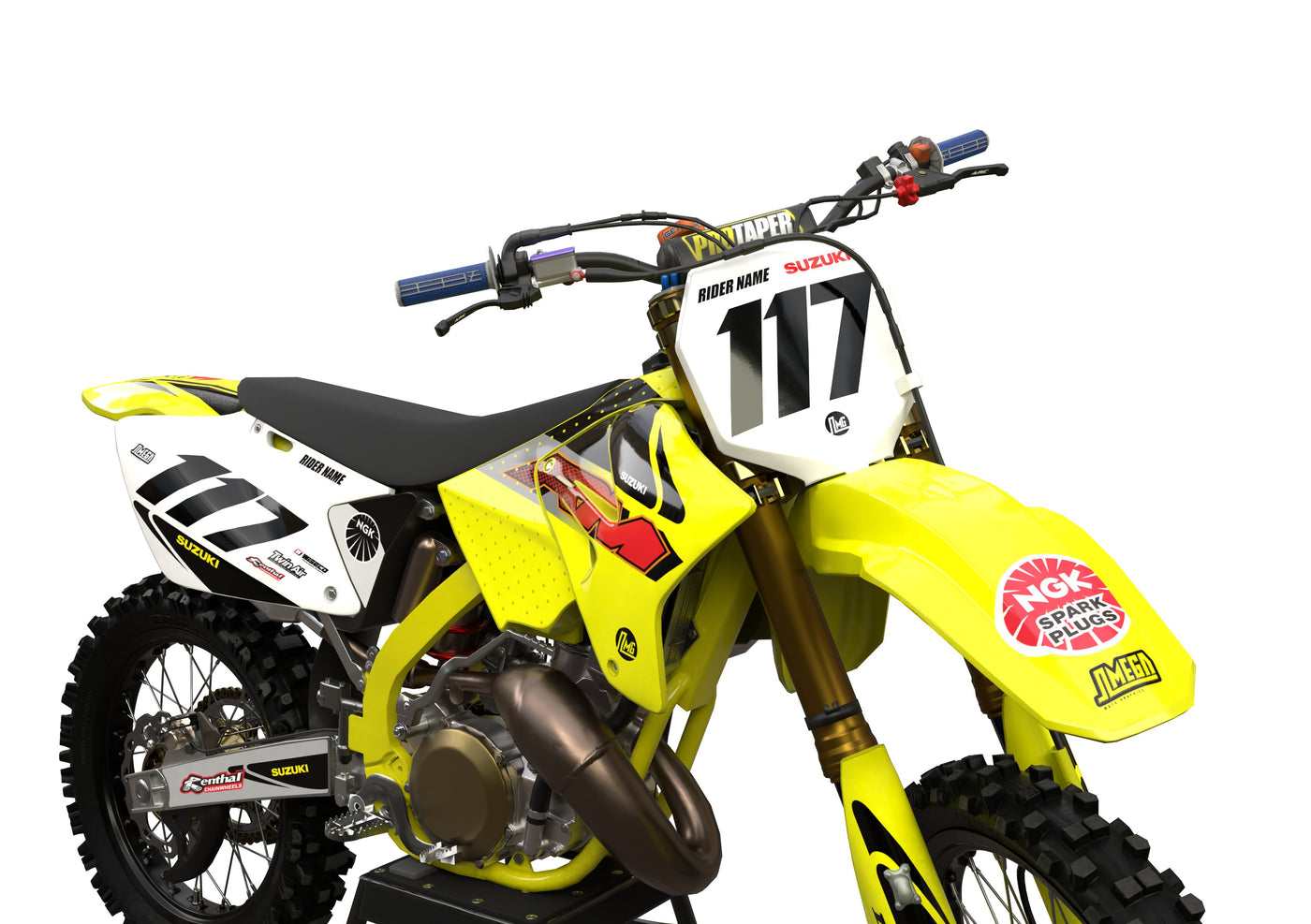 Suzuki RM RMZ 90s Factory Graphics Kit | Omega Moto Graphics